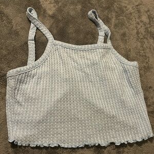 Blue crop top tank